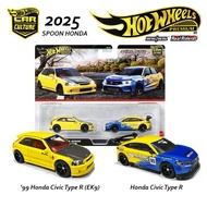 [HOT WHEELS] PREMIUM CAR CULTURE 2025 TWIN PACK HONDA CIVIC EK9 FL8 BMW LAMBORGHINI