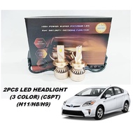 ☆LED☆ 2pcs LED HEADLIGHT BULB (3 COLOR) (H11/H8/H9) FOR TOYOTA PRIUS (2009-2015Year)