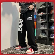 American Casual 939 Letter Printed Sweatpants Men Women Trendy Large Size Hip-Hop Teenagers Loose Ve