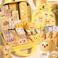 Avocado Bear Stationery Gift Set, Cute School Supplies Set, Full School Supplies Set