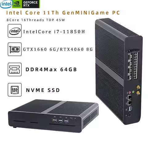 11th Gen Upgraded Version MINI Gaming PC Intel Core i7-11800H RTX 3070 8G RTX3060M 12G RTX4060 8G GP