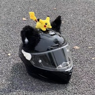 หมวกกันน็อค Pikachu ตุ๊กตาการ์ตูนที่ถอดออกได้หมวกกันน็อคตกแต่งหมวกนิรภัยส่วนบุคคลน่ารัก