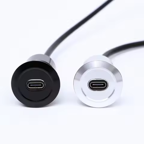 22mm USB connector socket USB-C TYPE Metal socket panel mount hole cutout USB C Female to Male with 