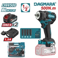 DAGMARA DIW04-500-2B Brushless Impact Wrench Cordless Heavy Duty 500N.m