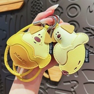 创意皮革小狗钥匙扣可爱包包卡通挂汽车钥匙链情侣挂饰Creative Leather Puppy Keychain Cute Bag Cartoonshangttt1.my20251015