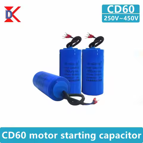 CD60 Motor Start Run Capacitor 250V 450V 50UF-500UF For Water Pump Washer Motor Starting Capacitor