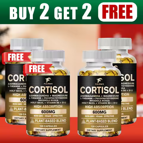Buy 2 Get 2 Free! Pure Cortisol Supplement, with Ashwagandha, Magnesium, Support Formula Encourages 