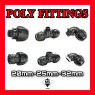 Poly Fitting Poly Pipe Connector MTA/FTA/Male Elbow/Female Elbow/Male Tee/Female Tee 20mm 25mm 32mm