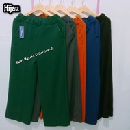 (Myesha n Raisha) Celana kulot panjang wanita kain jeruk/bahan krep serat kulit jeruk
