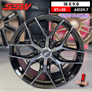 ล้อแม็กขอบ 18x9.0 ET+20 6รูx139.7 🛻🚗ยี่ห้อ SSW รุ่น 386 (FP/BK/GCGR) 🔥(ราคาต่อ1วง)🔥 *ขายยกชุด4วง* 🌈แ