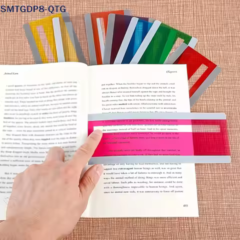 NEW 8Pcs Large Size Guided Reading Strips Highlight Overlays Multicolor Reading Tracking Rulers For