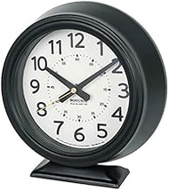 Dulton K925-1256BK Boffmill Clock, Black, Table Clock, Height 8.7 inches (220 mm), Width 8.5 inches 