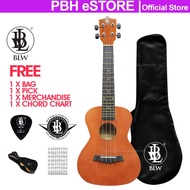 BLW 23 Inch 4 Nylon Strings Concert Ukulele Hawaii Guitar with Bag Chord Chart Pick & Sticker