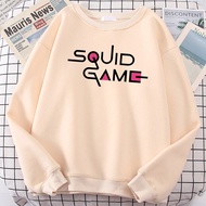 Woman Sweater Squid Game Letter Print Sweatshirt Lady Oversize O-Neck Moletom Female Fleece Comfortable Sport Long Sleeve