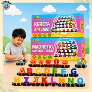 Mainan Kereta Api Jawi Huruf Abc Number Train Jawi Alphabet Train Toy Kanak-Kanak Belajar Huruf ABC 