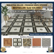 PVC Pelekat Lantai Vinly Floor Sticker Tile Mozek Flooring Vinyl marble LVT KYK Tikar Getah