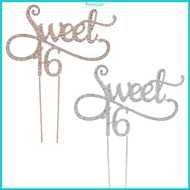 RPAN Sweet 16 Cake Topper 16th Birthday Party Themes With for Rhinestone Decoration A