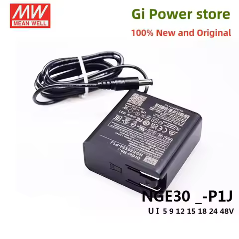 NGE30 30W Mean Well AC-DC Wall-mounted Interchangeable Adaptor NGE30U05/09/12/15/18/24/48-P1J NGE30I