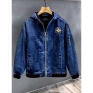 Beanie Jeans Bomber Jacket | Bomber Jeans Jacket Hat | Men's Fashion Jackets