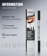 Black Liquid Eyeliner 2 in 1 Hyperblack Non-Split 24HR Smudge-Proof Intense Colour Waterproof and Oi