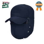 Acquire Windshield cap for drivers, black cavalry pilots for men, warm hat for winter