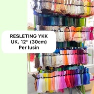 (per dozen) 30cm YKK PLASTIC ZIPPER YKK 12 Pieces ZIPPER/