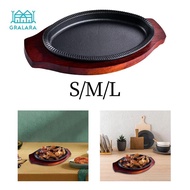 [nvnrbso] Cast Steak Plate Fajita Server Plate Fajita Pan Tray for Cooking Stovetops Home