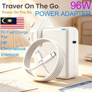 Protable 96W PD Fast Charger Compatible 65W Laptop Charger For HP  Chromebook Elitebook 45W USB C Tr