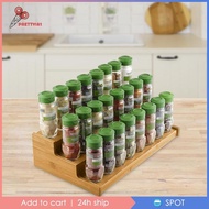 [Prettyia1] Wood Seasoning Rack Wooden Organizer Cupboard Countertop Pepper Storage Rack Counter Beverage Portable Seasoning Organizer