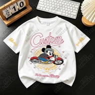 (Ship 24 Hours)KIDS PRINCESS Children's Short-Sleeved T-Shirt Round Neck Printed 90-150 Cm D65
