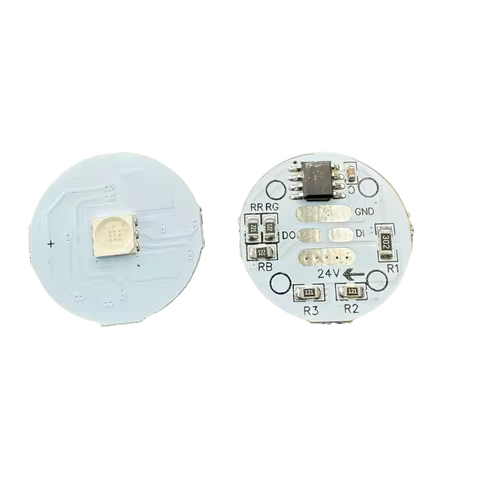 22mm Diameter WS2811/SM16703 IC RGB Pixel PCBA Black Color 5060 SMD RGB 1.2W/Pixel DC24V No Wire onl