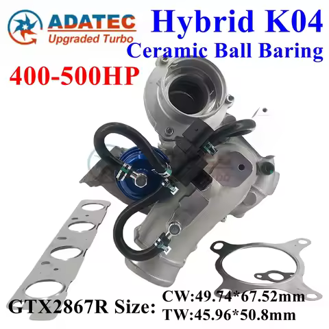 K04 Hybrid Turbo Ball Bearing GTX2867R Size 400-500HP 53049880064 53049700064 06F145702C Upgrade Tur