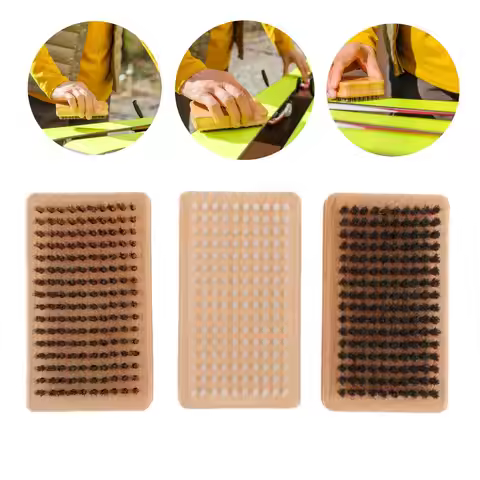 3x Snowboard Wax Brush Kit Portable Ski Brush for Snowboard Outdoor Travel