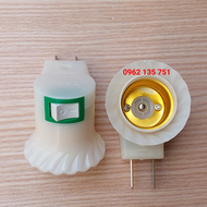 Combo 10 Đuôi đèn công tắc Vuông Đuôi E27 Hàng Tốt Chân Cắm Tròn