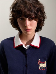 [Pomelo] เสื้อคาร์ดิแกนปักลาย / Embroidered Cardigan