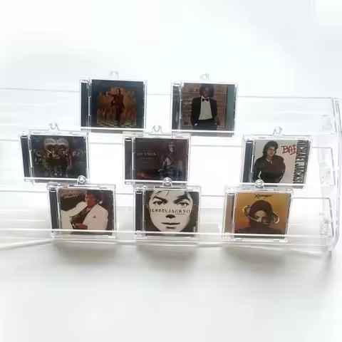 MJ Michael Jackson Invincible MINI Music CD NFC Keychain Play This Is It Album Bad Keyring Thriller 