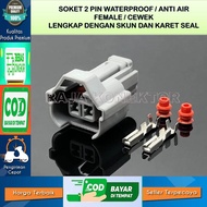 2 PIN WATERPROOF SOCKET ANTI AIR VACUUM AC TOYOTA - 2 PIN WATERPROOF SOCKET - 2 PIN SOCKET