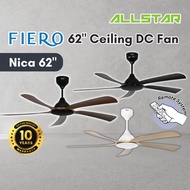 Fiero NICA 62" Premium DC motor Ceiling fan Remote Control Ceiling fan / Kipas siling Premium