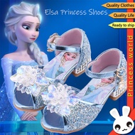Girl Shoes Kids Party Shoes Frozen Elsa Shoes for kid Sandals High Heeled Crystal Shoes