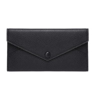 fashion anti-fraud lady wallet lychee grain soft leather long style envelope bag ultra-thin minimali