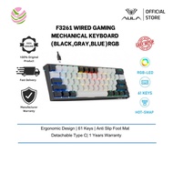 AULA F3261 Wired Gaming Mechanical keyboard (Black,Gray,Blue Switch, RGB, HotSwappable ,1Yrs)