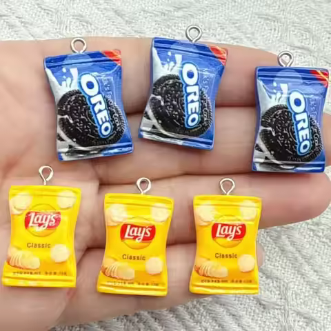 10Pcs Resin cute Oreo Charms For Earring Necklace Bracelet Key Jewelry Making DIY Decoration Jewelry