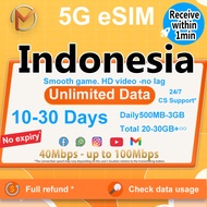 Indonesia eSIM Ultra Data 10-30days High Speed Travel Data | Instant 24h Email Delivery | Bali SIM C