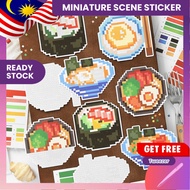 [KW] Pixel Food Craft Art Stiker Landskap | Scene Sticker 3D, Scrapbook, Hadiah, Anti-Stres, Fun - H