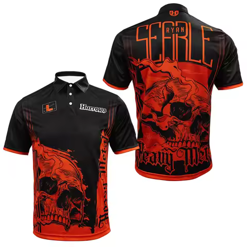 Harrows Ryan Searle 2026 Limited Edition Darts Fan Polo Shirt Breathable Fabric Comfortable Fit For 