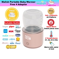 [Free Hegen Adaptor & Lain + 2 Minit Panas Susu] Malish Smart Portable Milk Warmer /Pemanas Susu