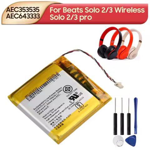 New Replacement Battery AEC353535 For Beats solo 2.0 3.0 AEC643333 For Beats Studio 2/3 solo pro Wir