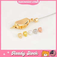18K Crimp Beads, Silver Buckle End Bead, Stopper Wire, DIY Gold Plated Findings