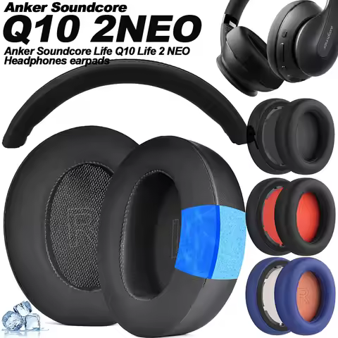 Earpads For Anker Soundcore Life Q10 bt Life 2 NEO Wireless Bluetooth Protein leather Memory foam Ea