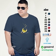 Kaos Baju T Shirt Jumbo Big Size Oversize Tops Men Women Wear Distro Plain Oblong Size M L XL XXL XX